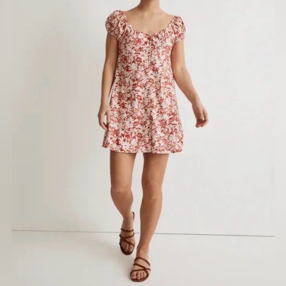 Madewell Margie Mini Dress in Abstract Flora - Size 12  Used - Retails $128